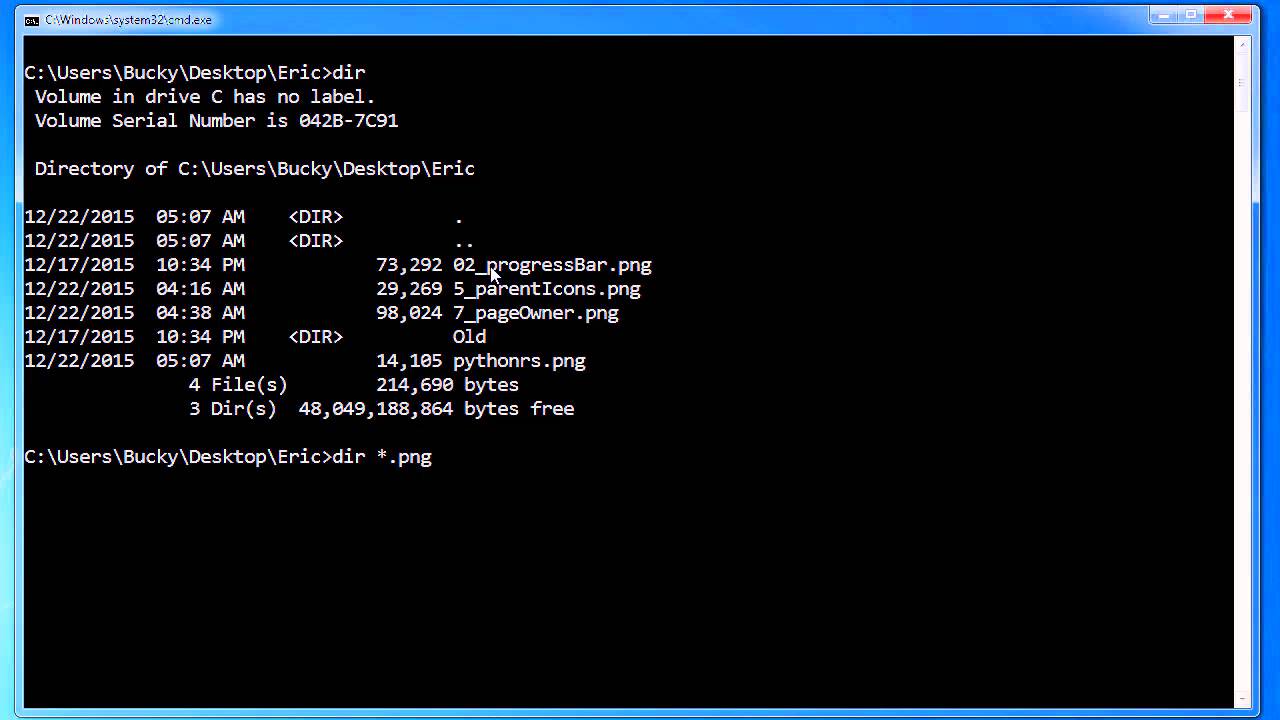 Image of CMD on windows